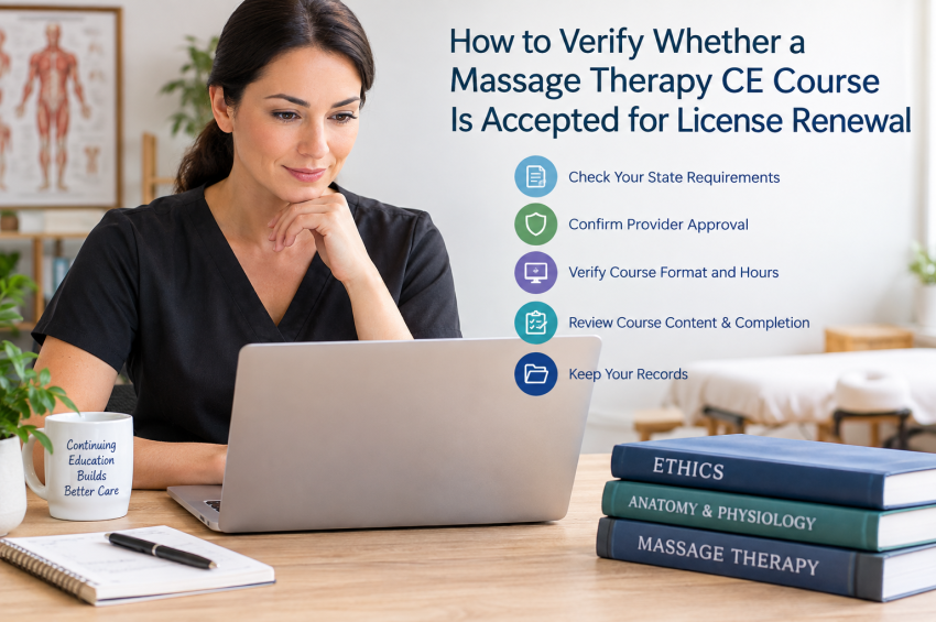 How to Verify Whether a Massage Therapy CE Course Is Accepted for License Renewal